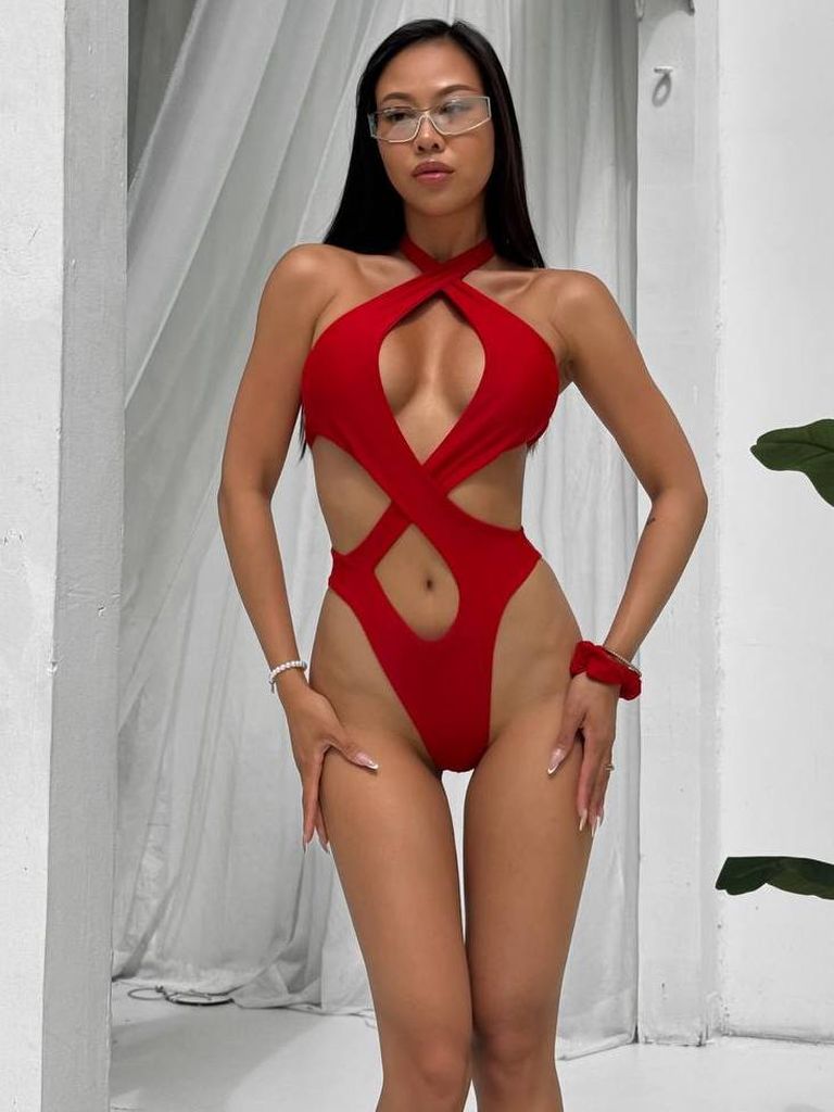 Купальник монокіні халтер різні кольори