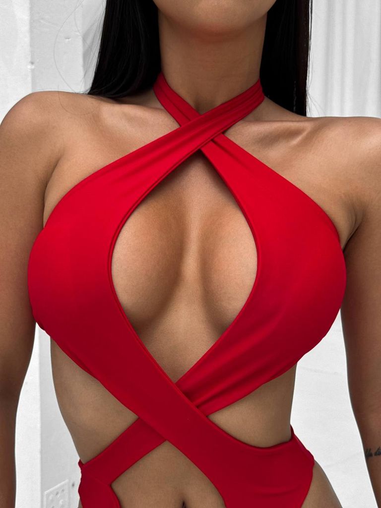 Купальник монокіні халтер різні кольори