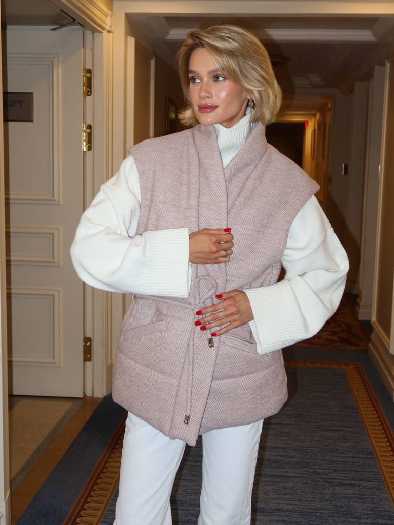 Кашеміровий утеплений жилет на затин 