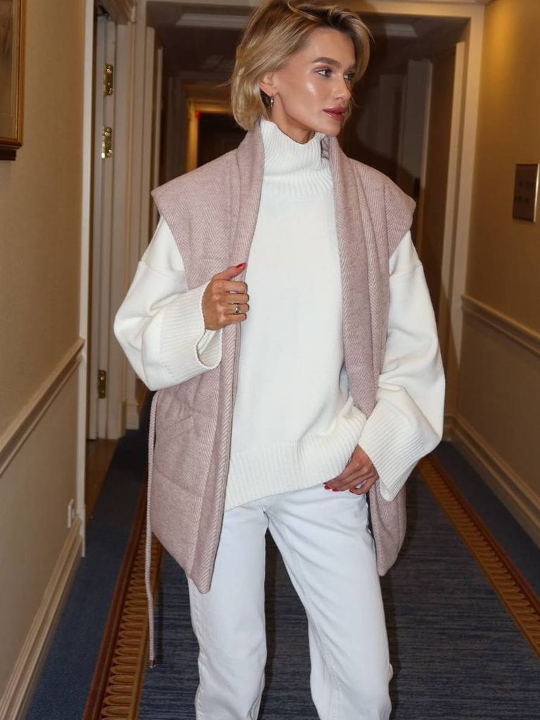 Кашеміровий утеплений жилет на затин 