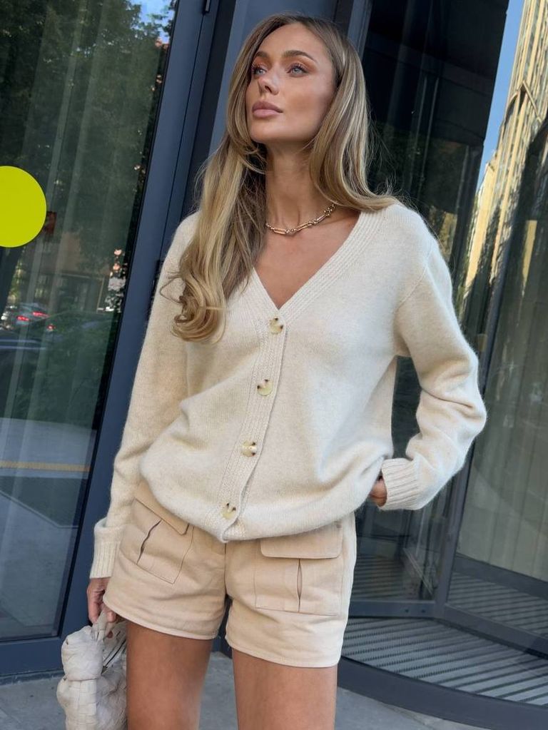 Кардиган в'язаний короткий з вовни ягняти 