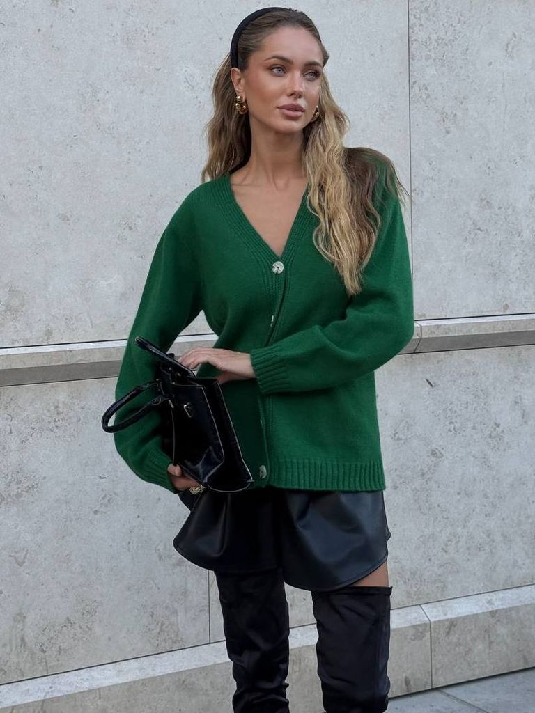 Кардиган в'язаний короткий з вовни ягняти 