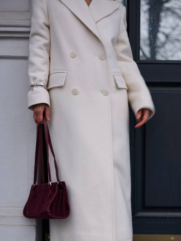 Кашемірове пряме довге пальто з підплічниками