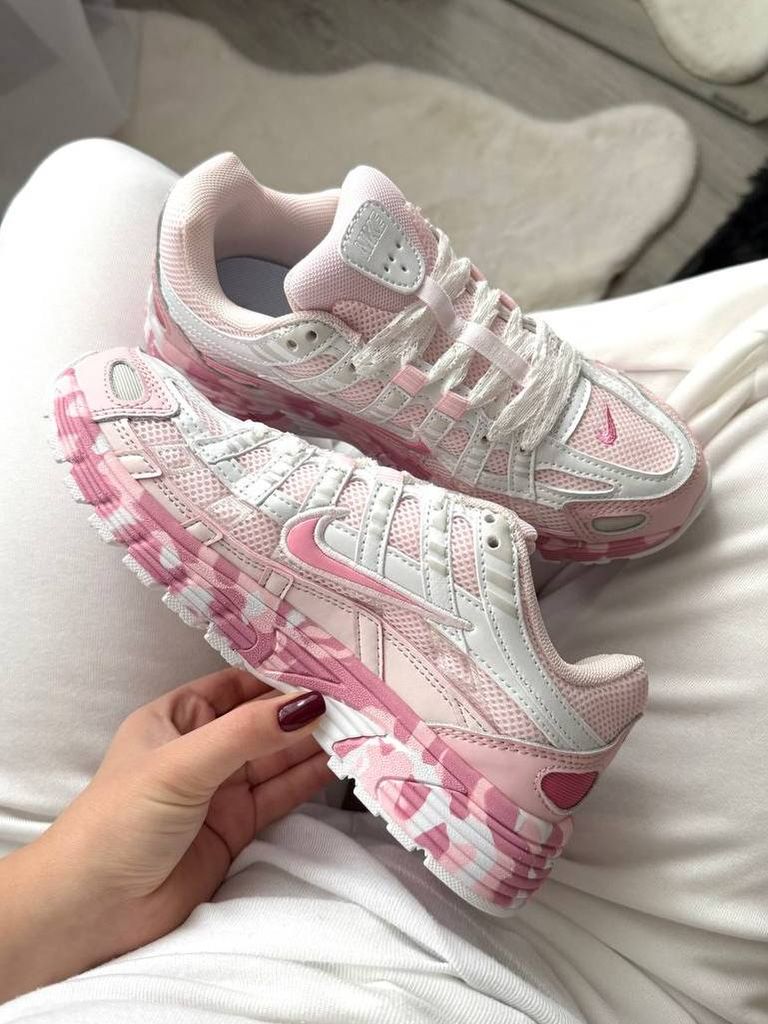 Кросівки біло-рожеві Nike P-6000 Custom Pink