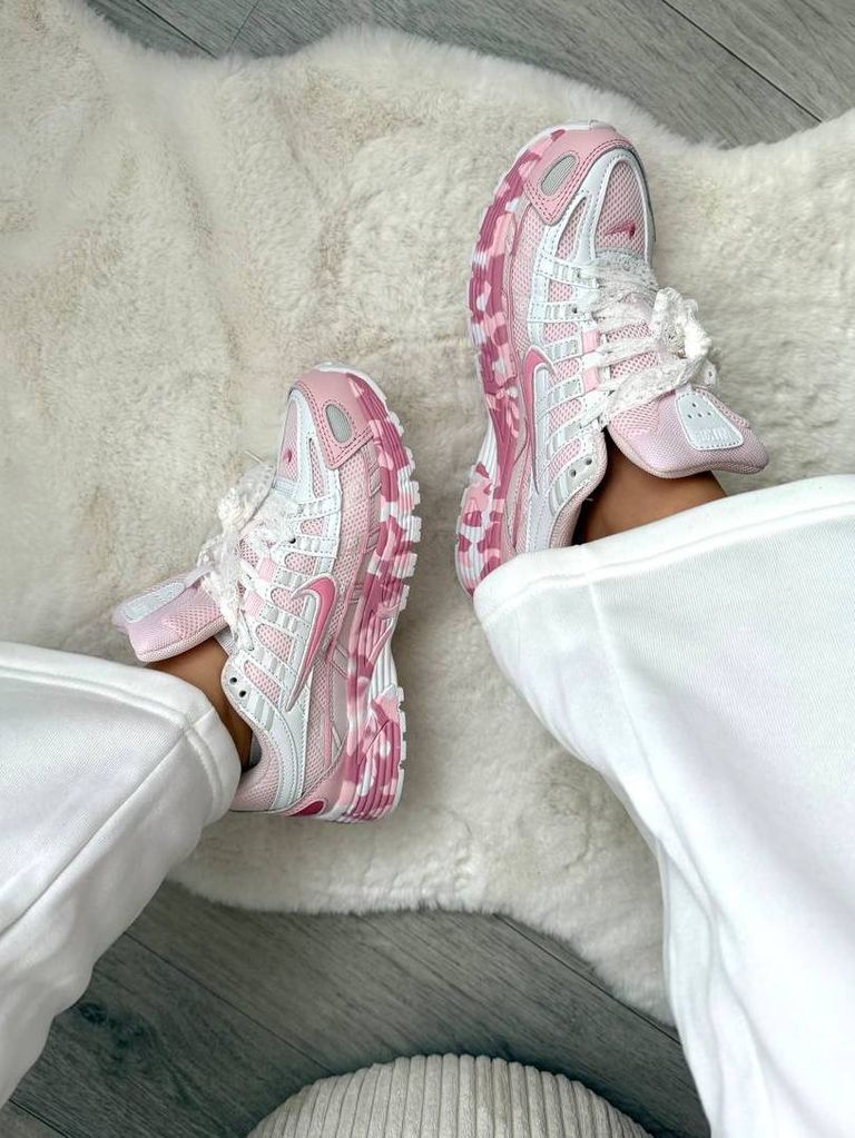 Кросівки біло-рожеві Nike P-6000 Custom Pink