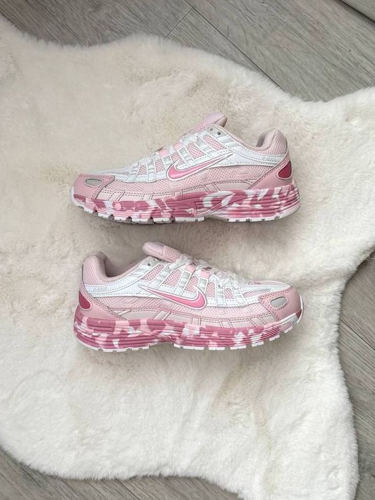 Кросівки біло-рожеві Nike P-6000 Custom Pink