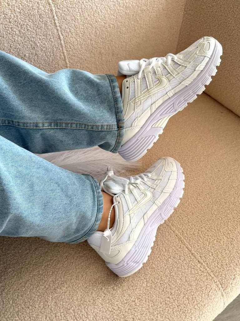 Кросівки біло-бежеві Nike P-6000 White 