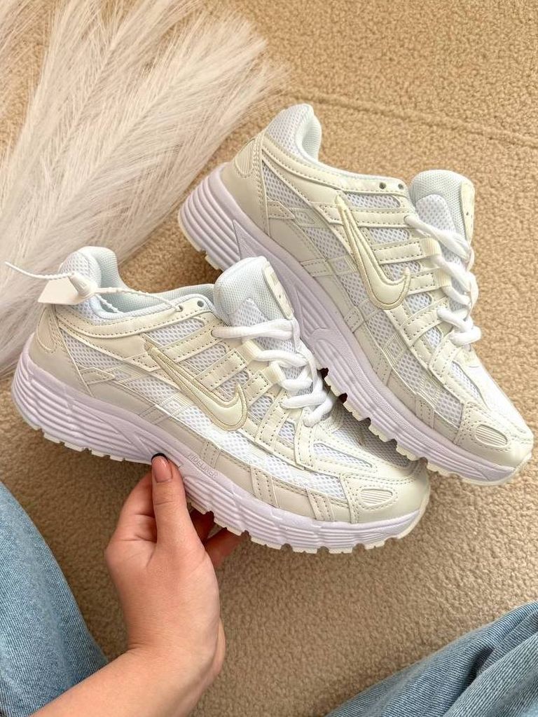 Кросівки біло-бежеві Nike P-6000 White 