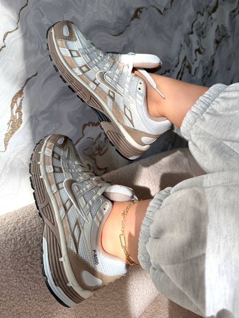 Кросівки біло-коричневі Nike P-6000 Hangul Day