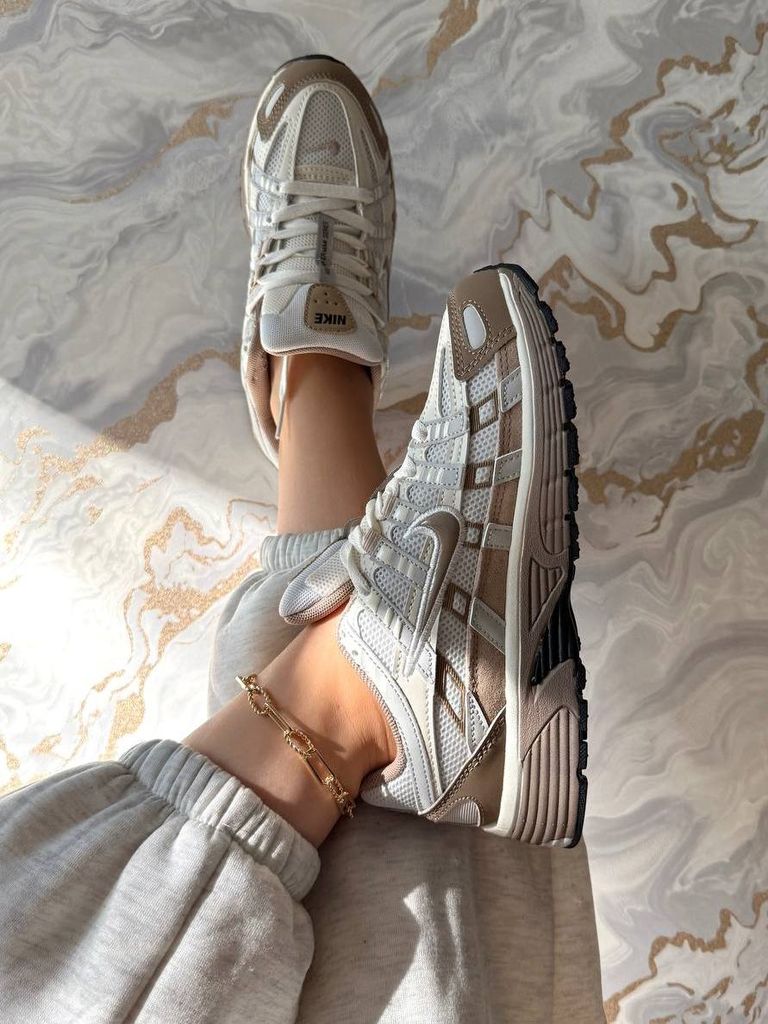 Кросівки біло-коричневі Nike P-6000 Hangul Day