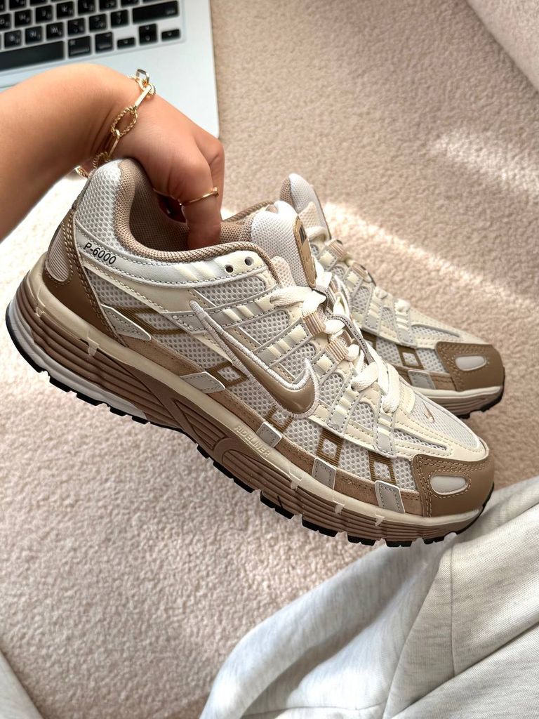 Кросівки біло-коричневі Nike P-6000 Hangul Day