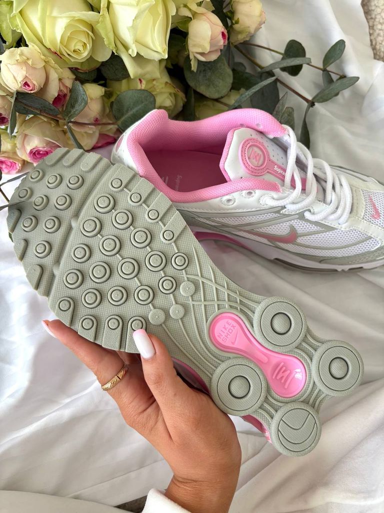 Кросівки біло-рожеві Nike Supreme Shox Ride 2 White Pink
