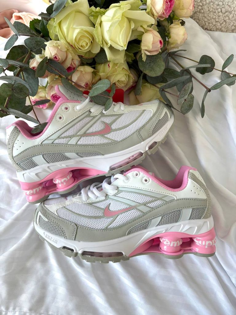 Кросівки біло-рожеві Nike Supreme Shox Ride 2 White Pink