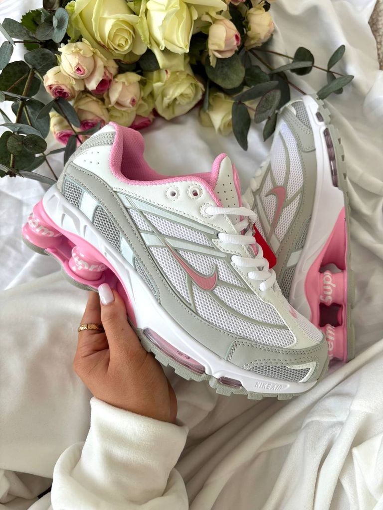 Кросівки біло-рожеві Nike Supreme Shox Ride 2 White Pink