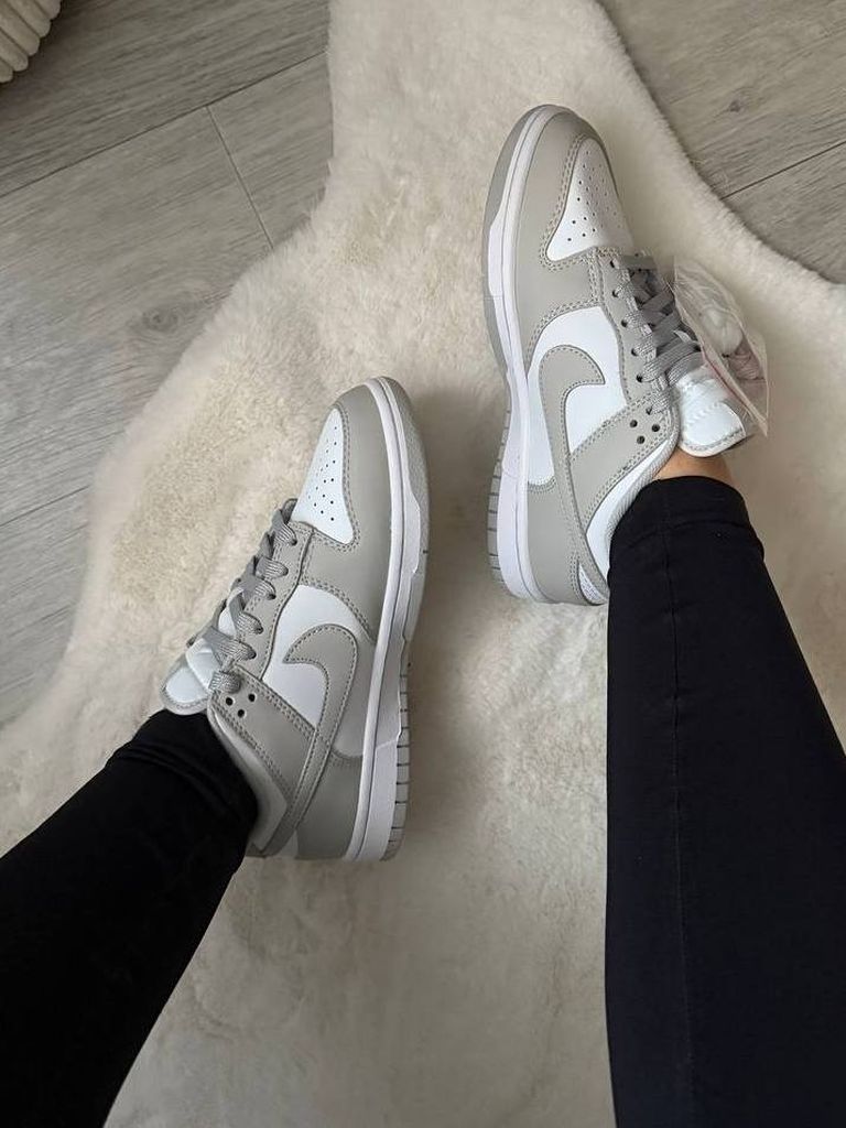 Кросівки сірі Nike Dunk Low Grey-White PREMIUM