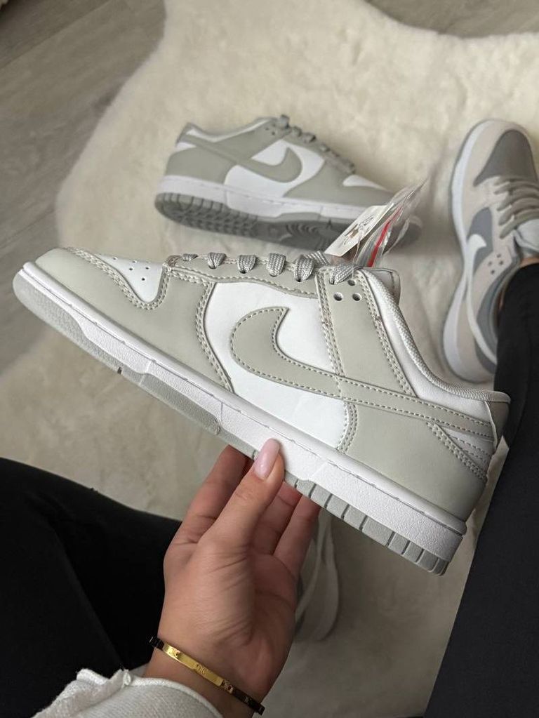 Кросівки сірі Nike Dunk Low Grey-White PREMIUM