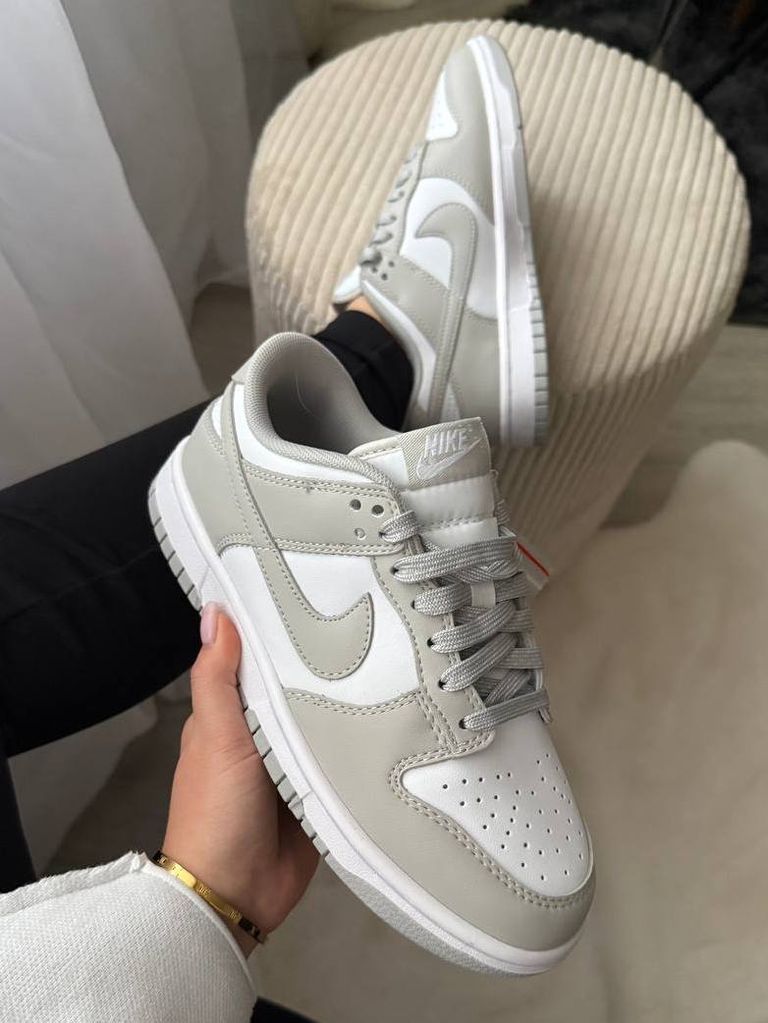 Кросівки сірі Nike Dunk Low Grey-White PREMIUM