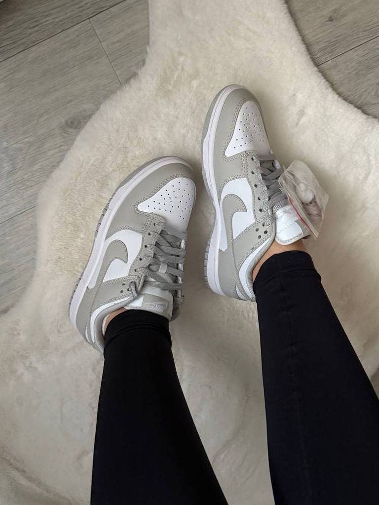 Кросівки сірі Nike Dunk Low Grey-White PREMIUM