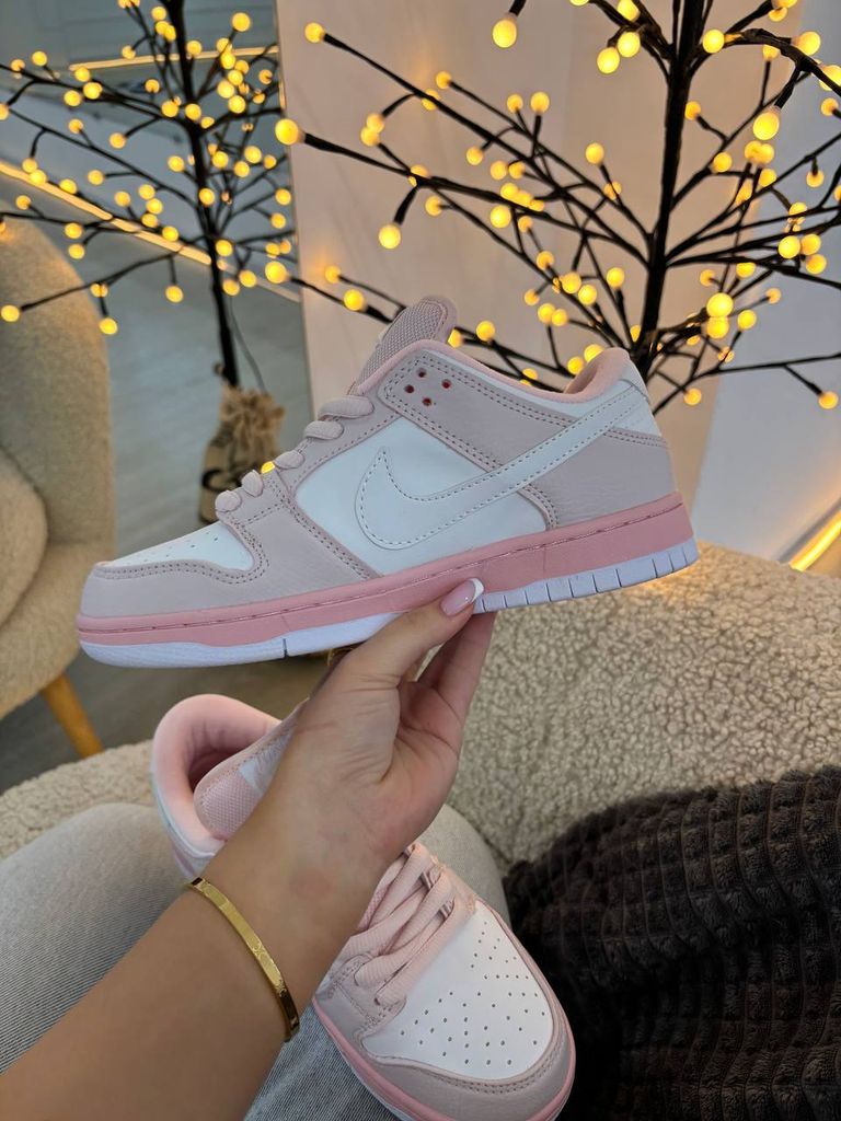 Кросівки ніжно-рожеві Nike Dunk Low Pink-Bird