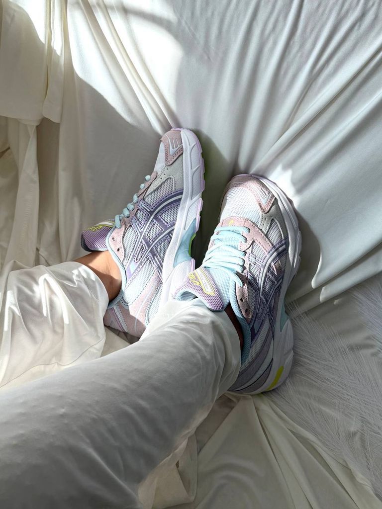 Кросівки рожево-блакитні Asics Gel-1130 White Pink Blue