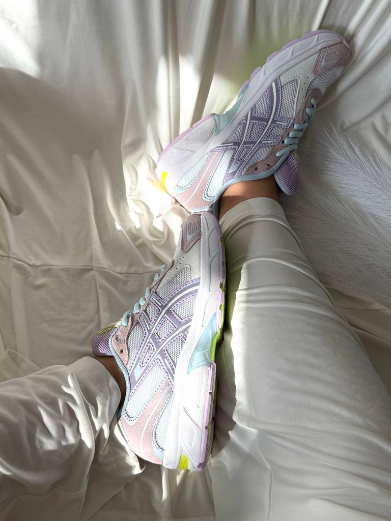 Кросівки рожево-блакитні Asics Gel-1130 White Pink Blue