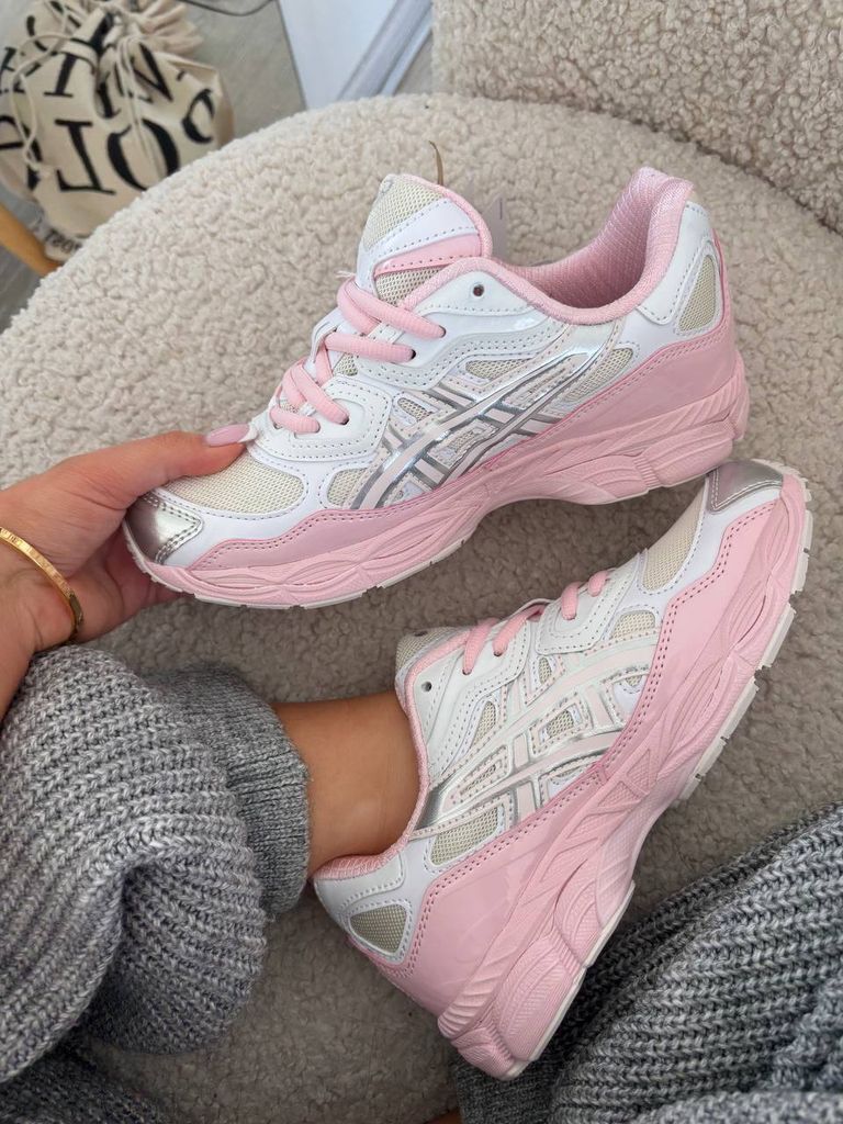 Кросівки біло-рожеві Asics Gel Nyc Silver Pink PREMIUM