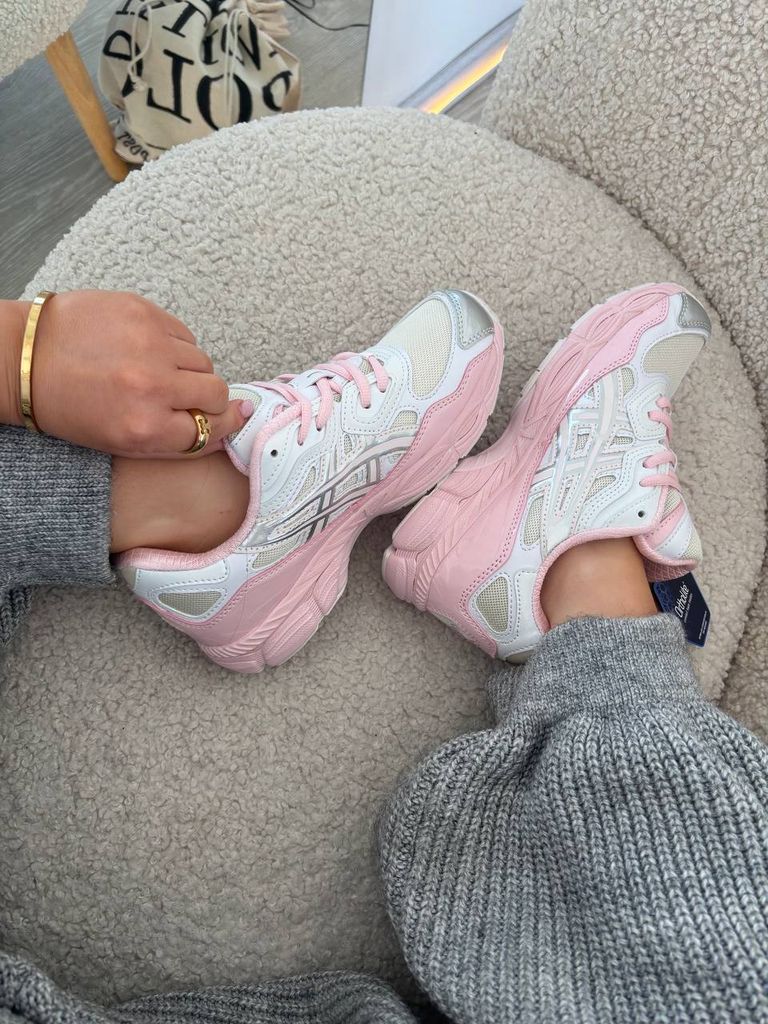 Кросівки біло-рожеві Asics Gel Nyc Silver Pink PREMIUM