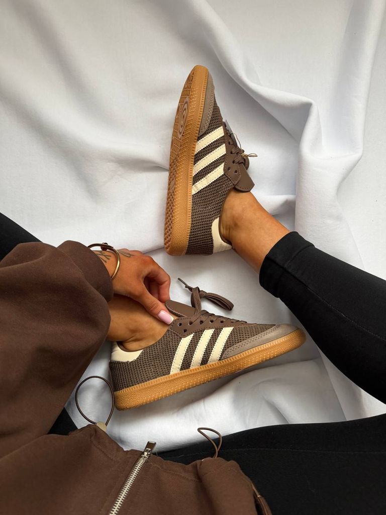 Кросівки шоколадні Adidas Samba OG Cardboard 