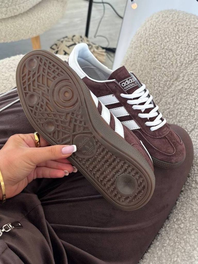 Кросівки коричневі Adidas Spezial Hanball Brown White 