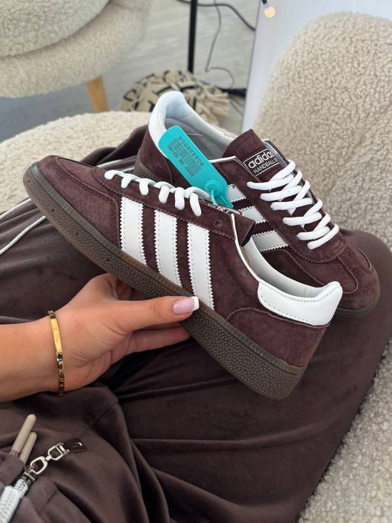 Кросівки коричневі Adidas Spezial Hanball Brown White 