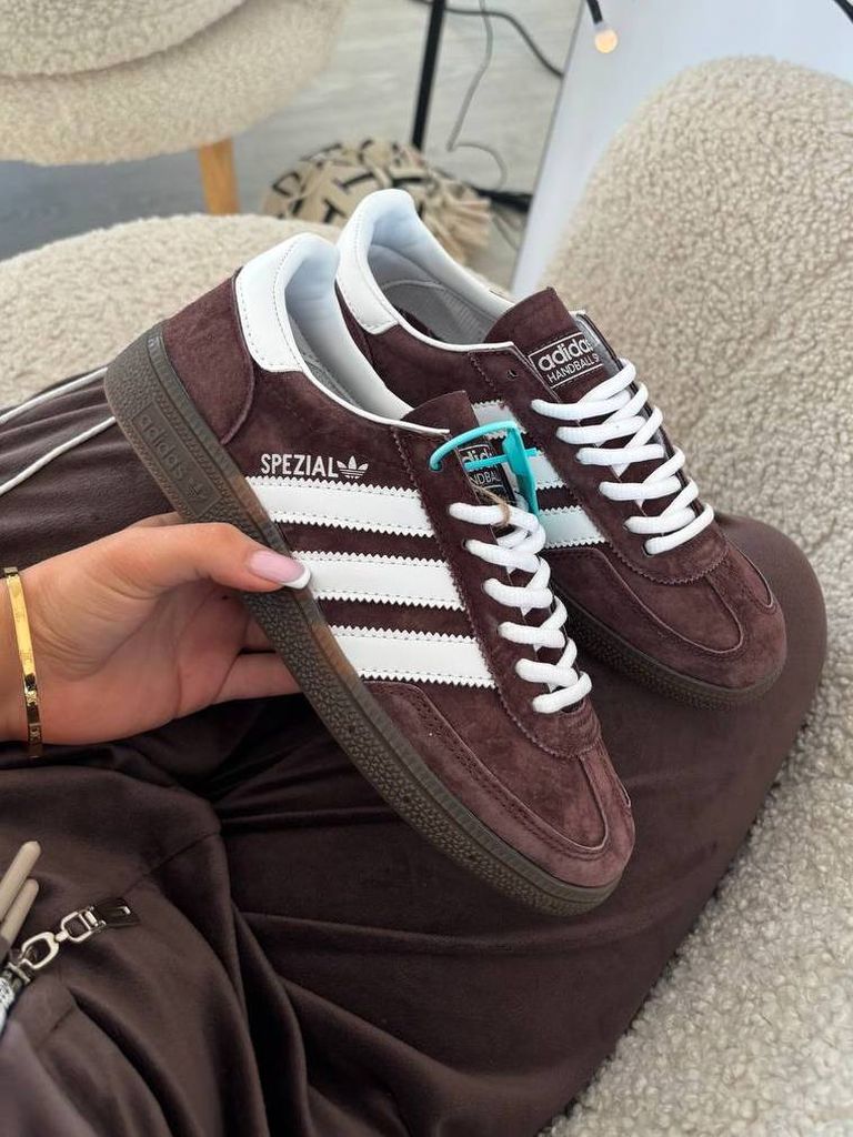Кросівки коричневі Adidas Spezial Hanball Brown White 