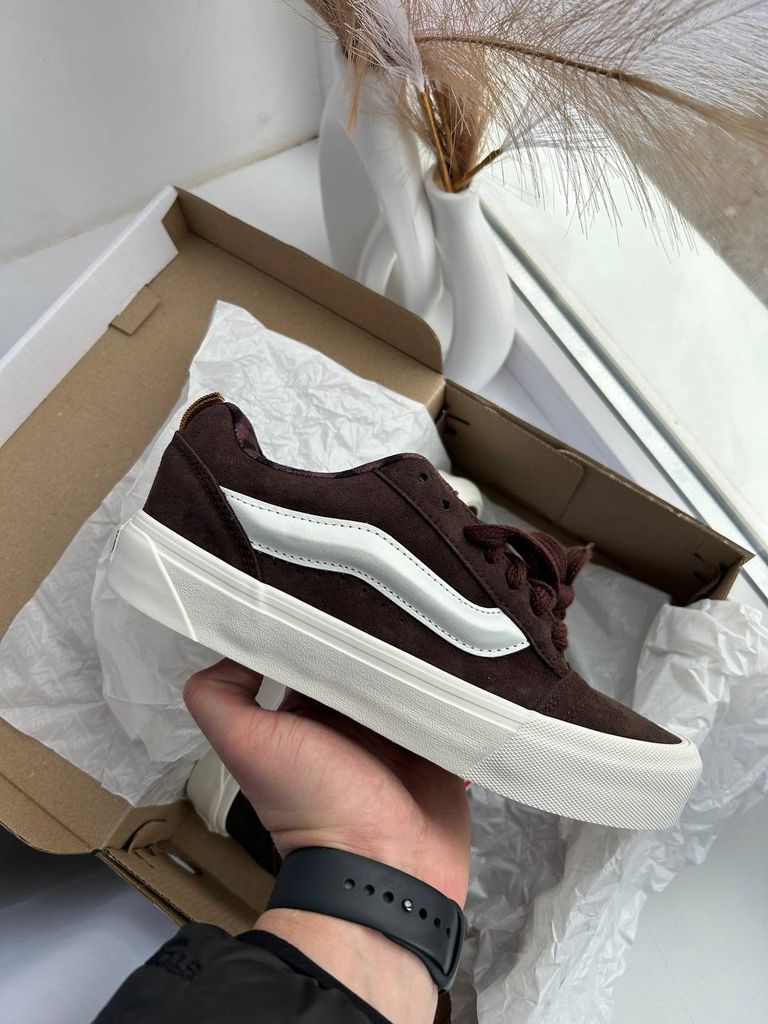 Кеди Vans KNU Skool Brown White