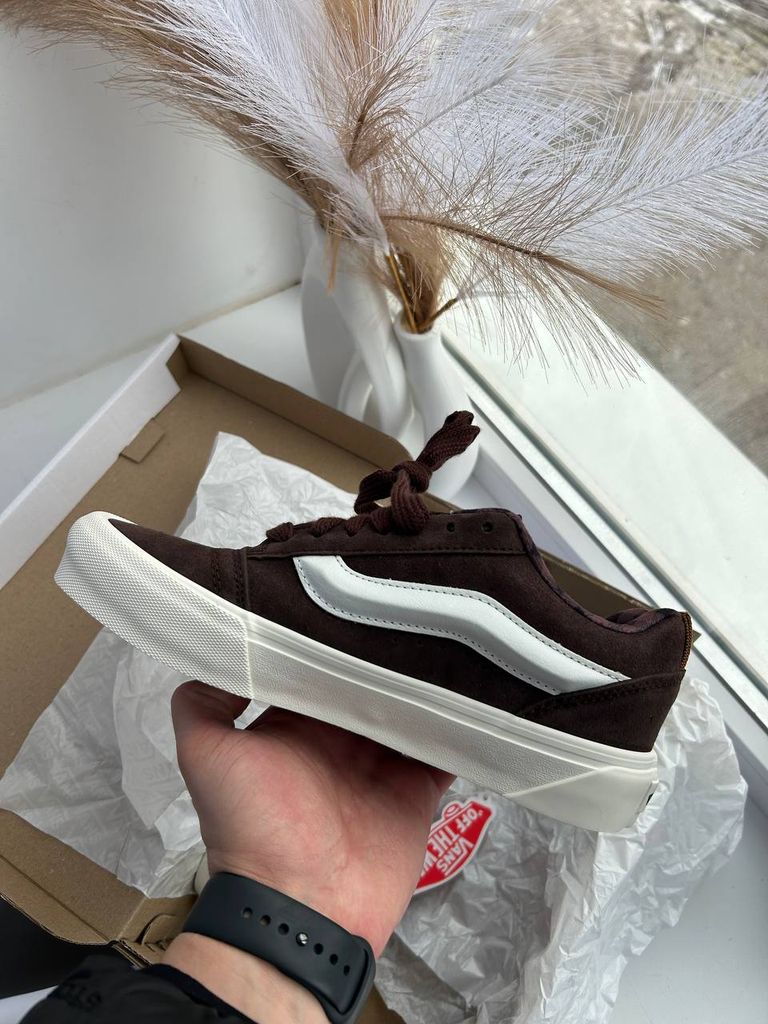 Кеди Vans KNU Skool Brown White