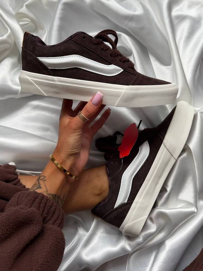 Кеди Vans KNU Skool Brown White