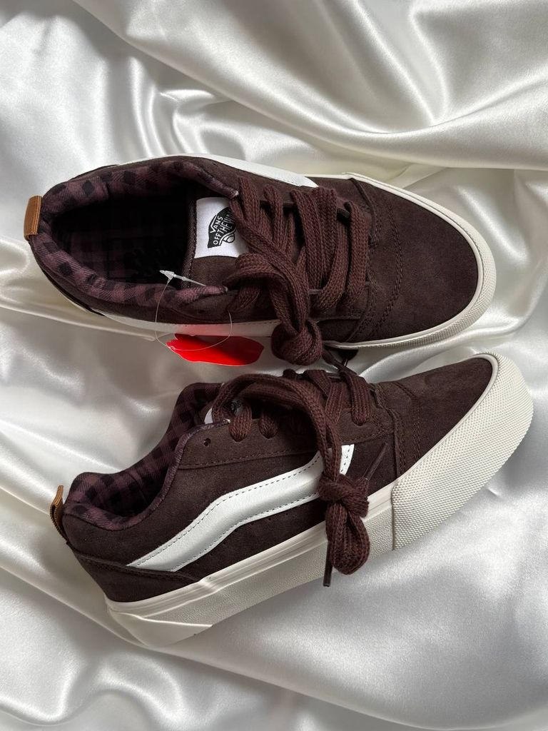 Кеди Vans KNU Skool Brown White