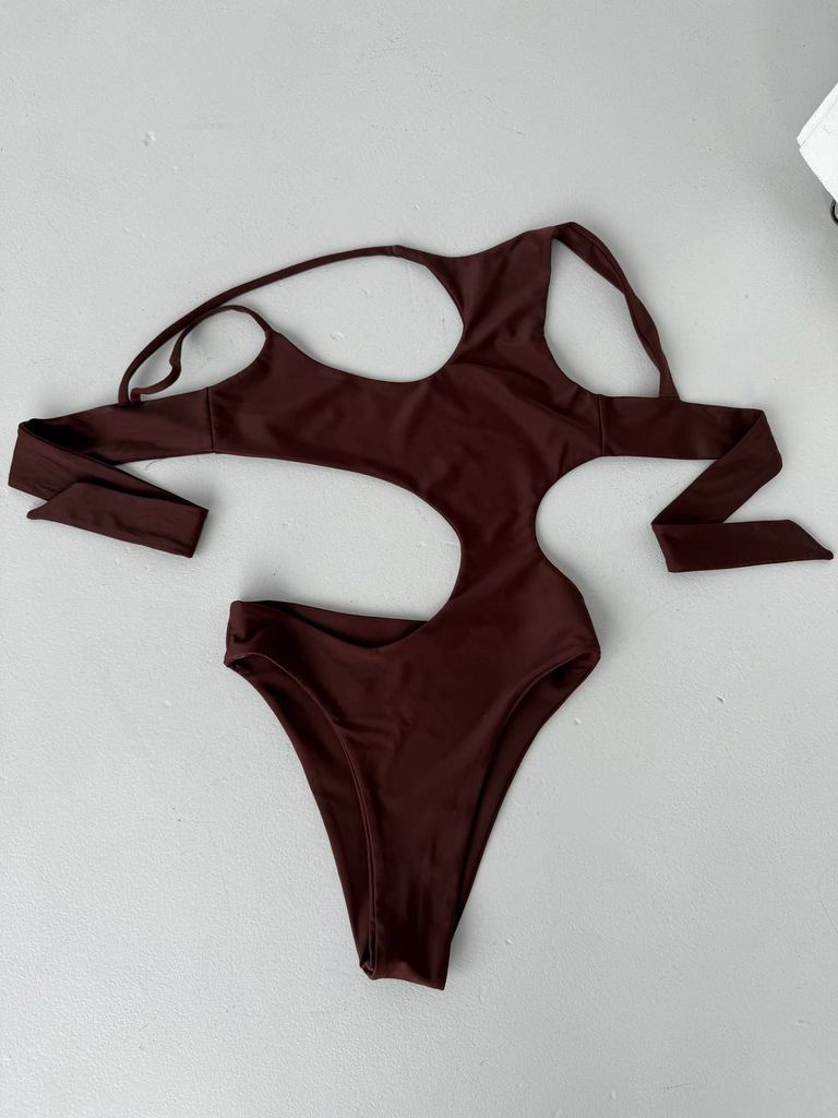 Купальник монокіні з фігурними вирізами