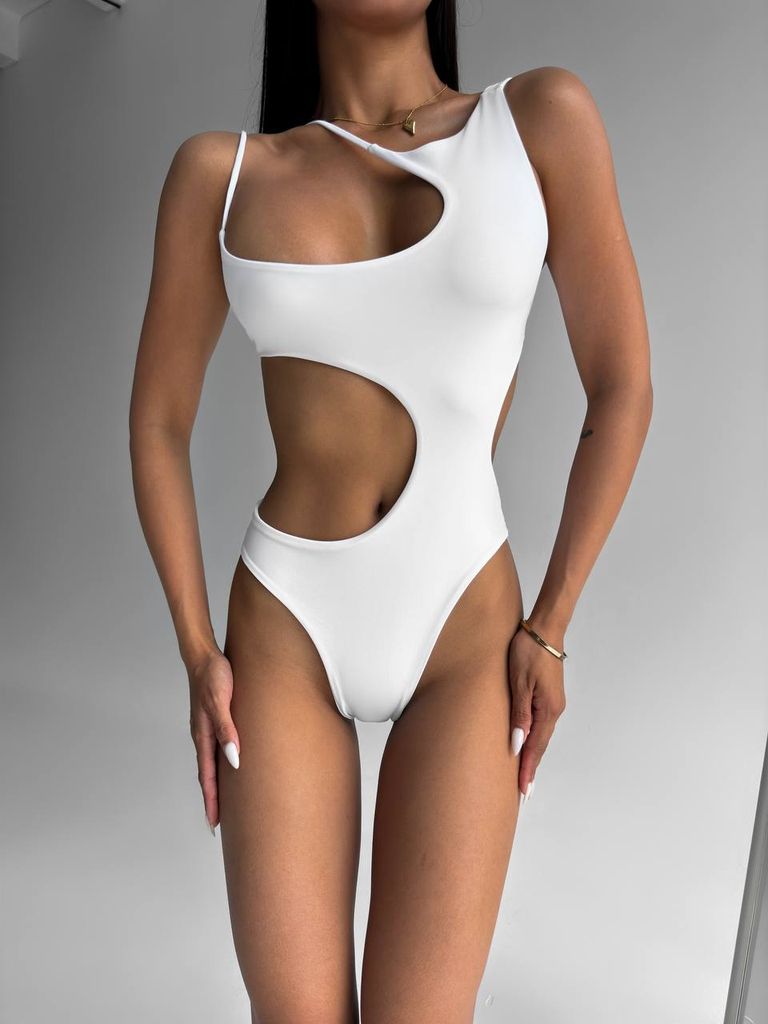 Купальник монокіні з фігурними вирізами