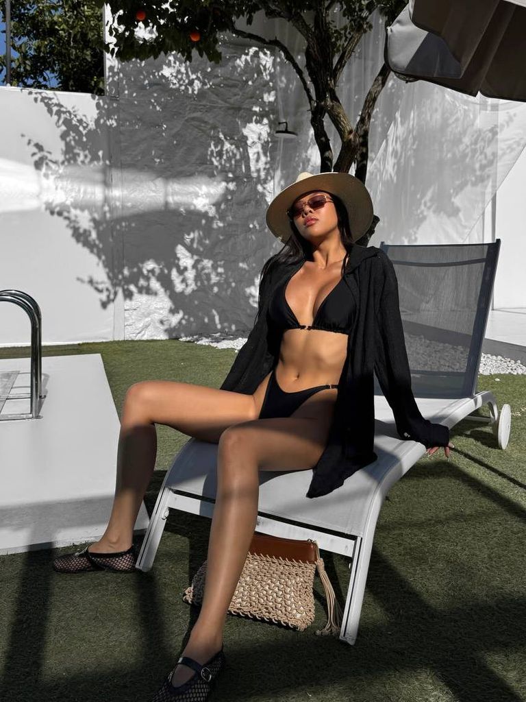 Пляжна сорочка чорна подовжена