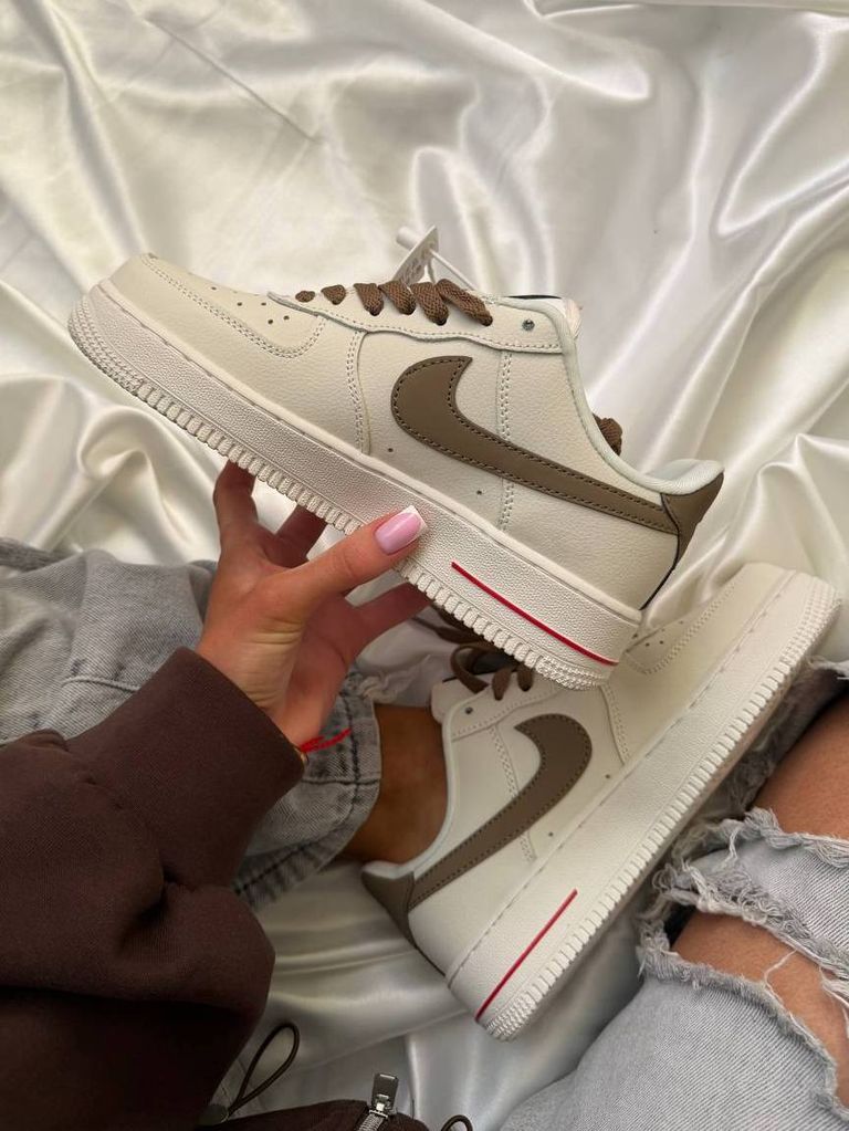 Кросівки бежеві Nike Air Force Mocco PREMIUM