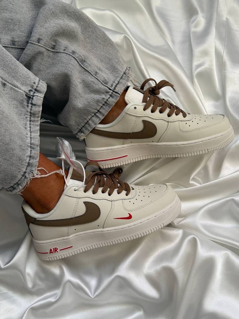 Кросівки бежеві Nike Air Force Mocco PREMIUM