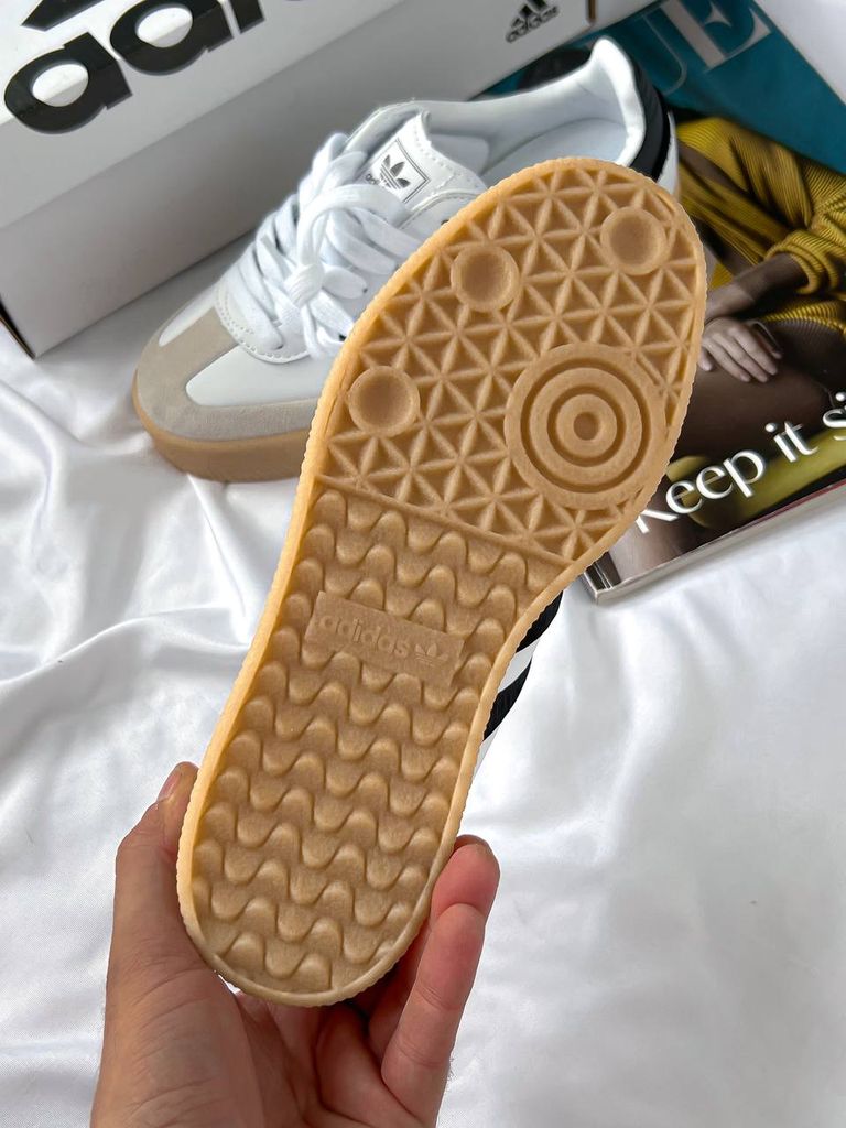 Кросівки білі з чорним Adidas Samba Platform