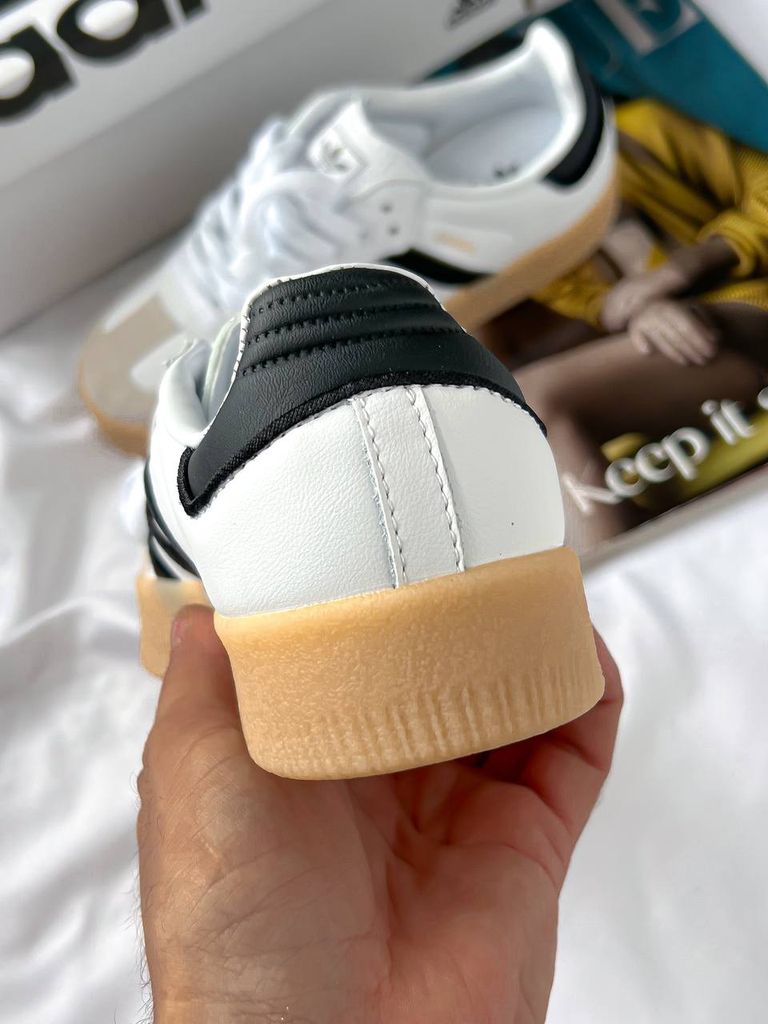 Кросівки білі з чорним Adidas Samba Platform