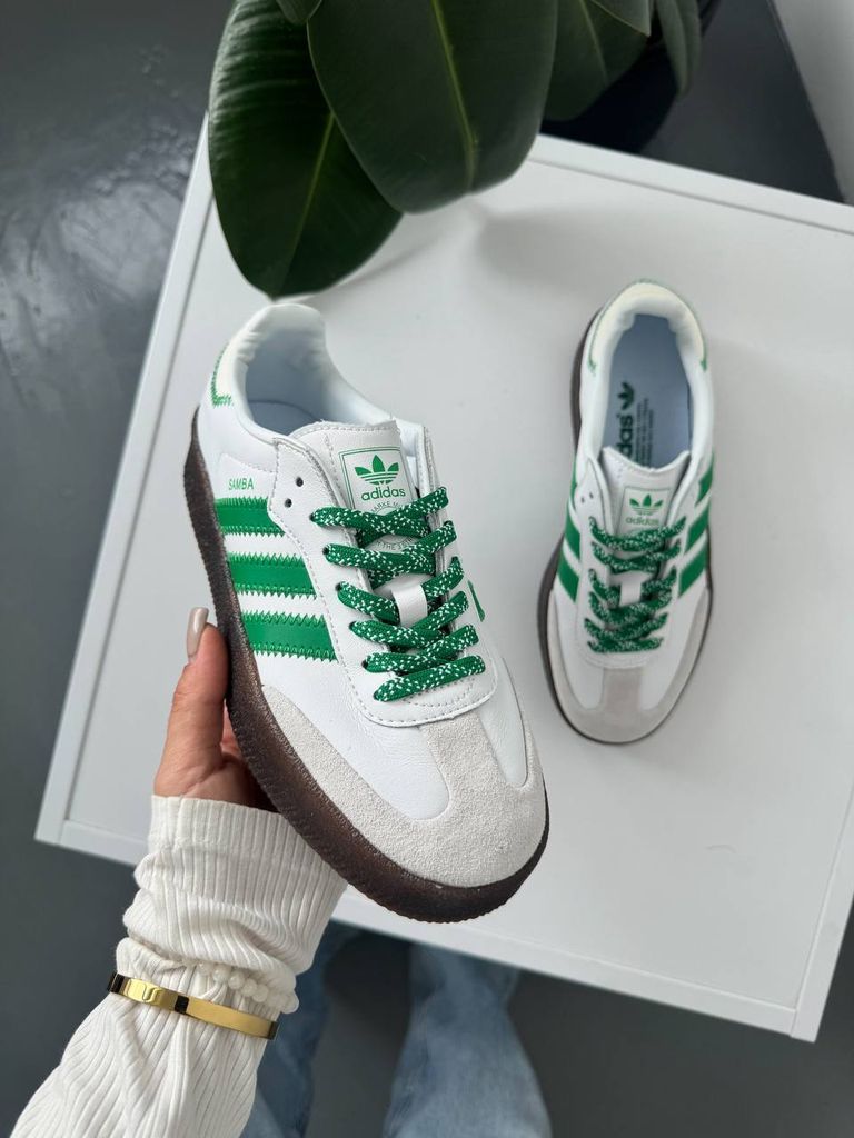 Кросівки Adidas Samba Platform White Green