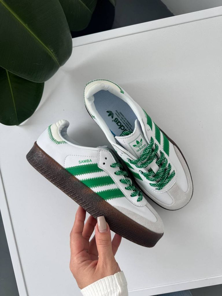Кросівки Adidas Samba Platform White Green