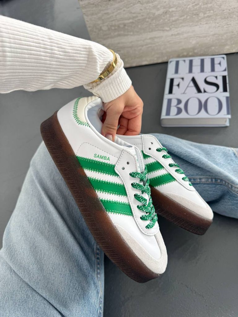 Кросівки Adidas Samba Platform White Green