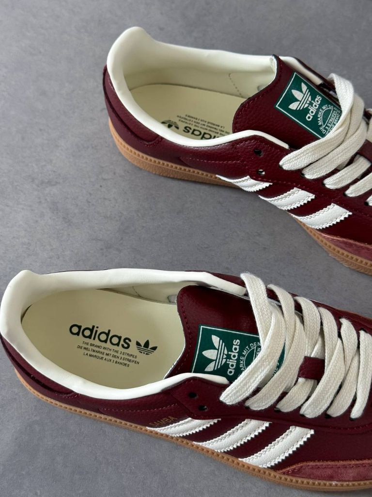 Кросівки бордові Adidas Samba OG Fox Bordo