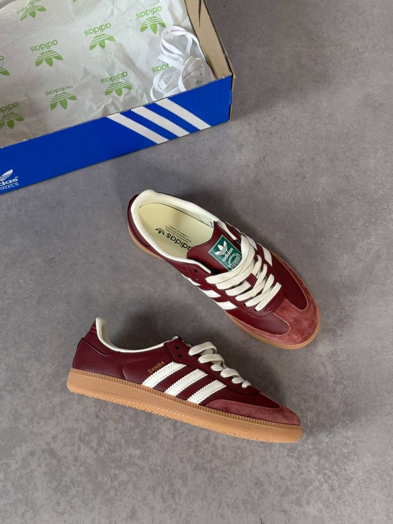 Кросівки бордові Adidas Samba OG Fox Bordo
