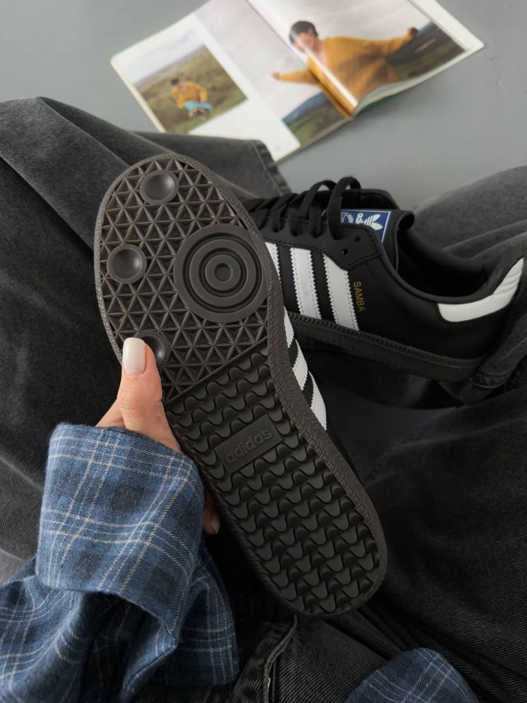 Кросівки низькі чорні Adidas Samba Black Gum