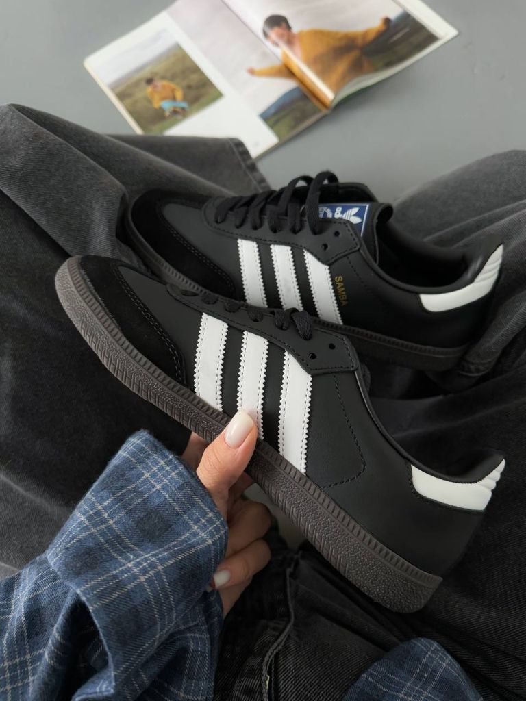 Кросівки низькі чорні Adidas Samba Black Gum