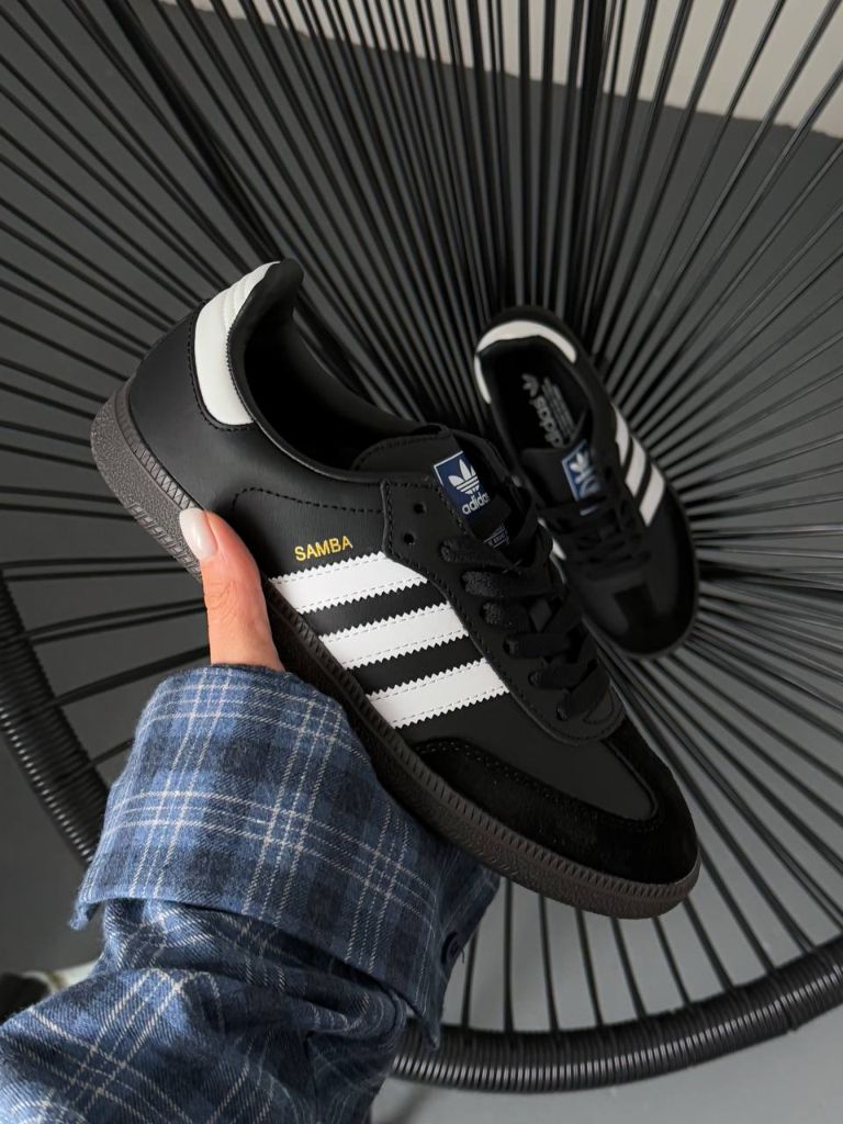 Кросівки низькі чорні Adidas Samba Black Gum
